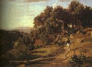  Jean Baptiste Camille  Corot A View near Volterra_1 China oil painting reproduction